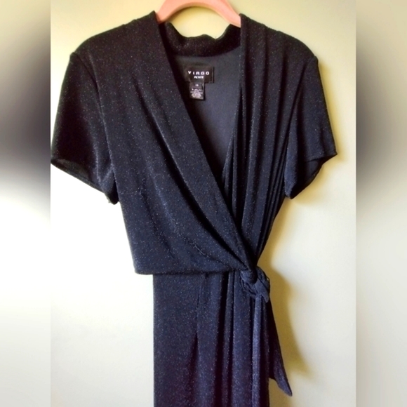 LIKE NEW Virgo Form Flattering Metallic Sparkle Dress/Gown - Picture 3 of 3